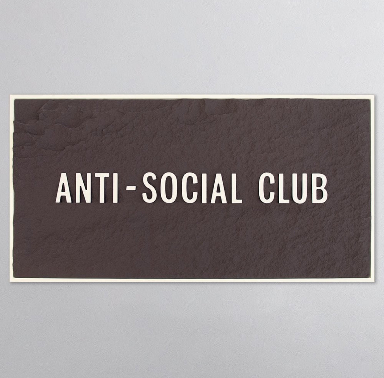 ANTI-SOCIAL CLUB - WHITE 3D TEXT ON ESPRESSO