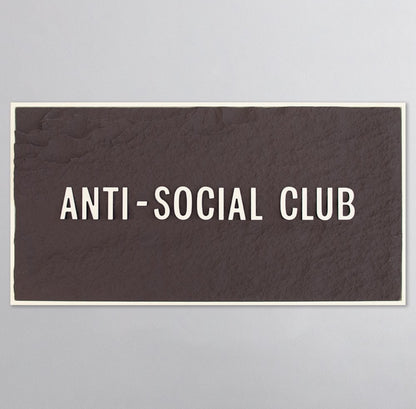 ANTI-SOCIAL CLUB - WHITE 3D TEXT ON ESPRESSO