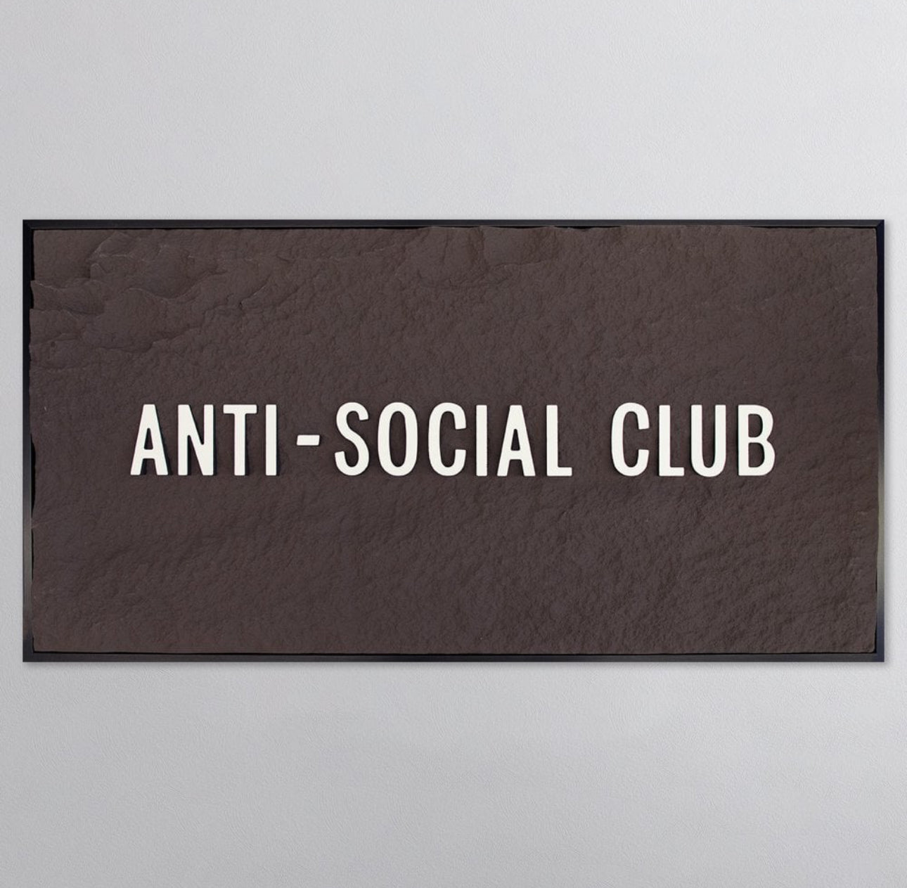 ANTI-SOCIAL CLUB - WHITE 3D TEXT ON ESPRESSO