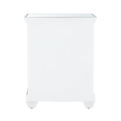 Torino White Wood 2 Drawer Bedside Cabinet