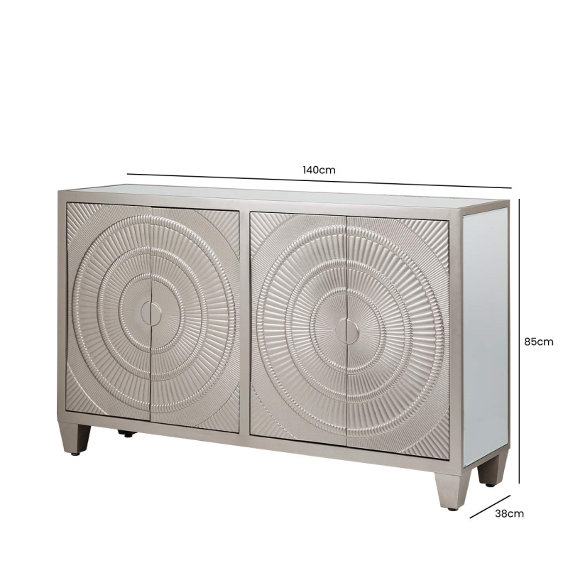 Cirque Champagne 4 Door Sideboard