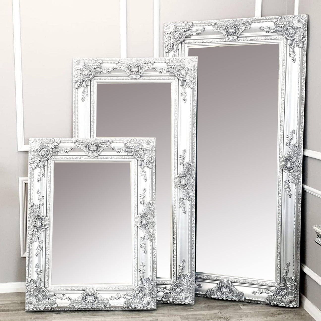 Rome Bevel Mirror in Silver