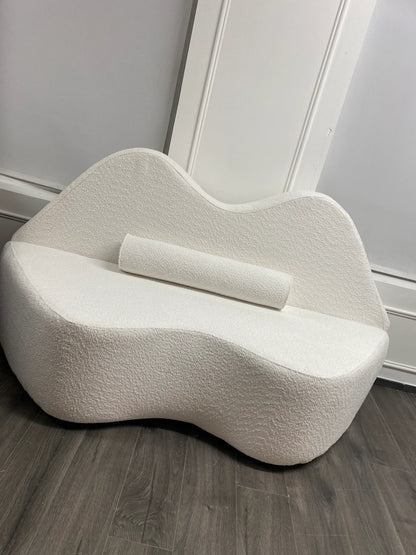 Boucle Ivory Lippy Sofa