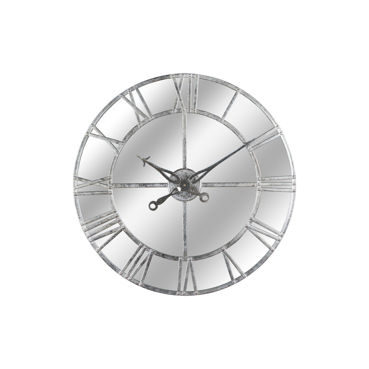 Silver Foil Mirror Clock