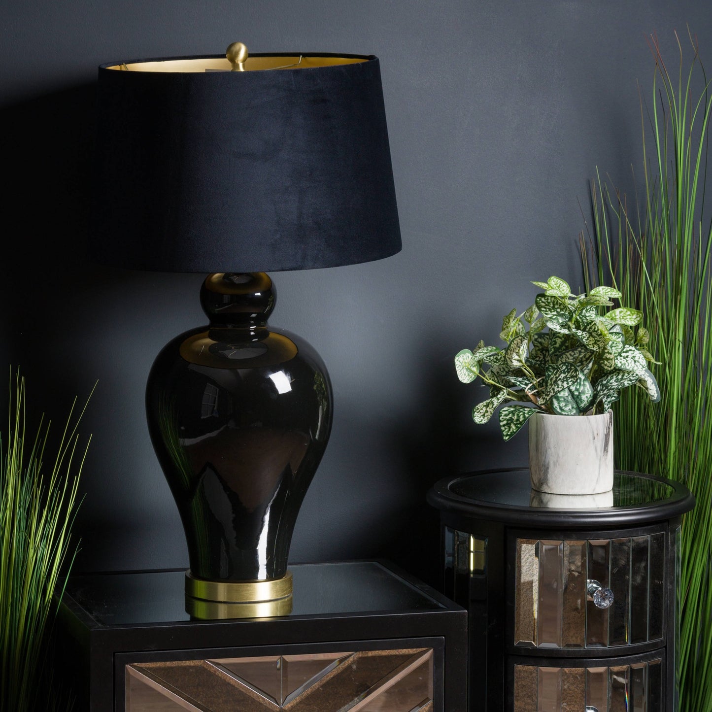 Kalvin Black Table Lamp