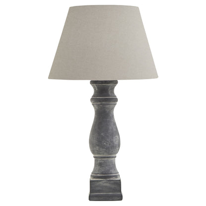 Amalfi Grey Table Lamp With Linen Shade