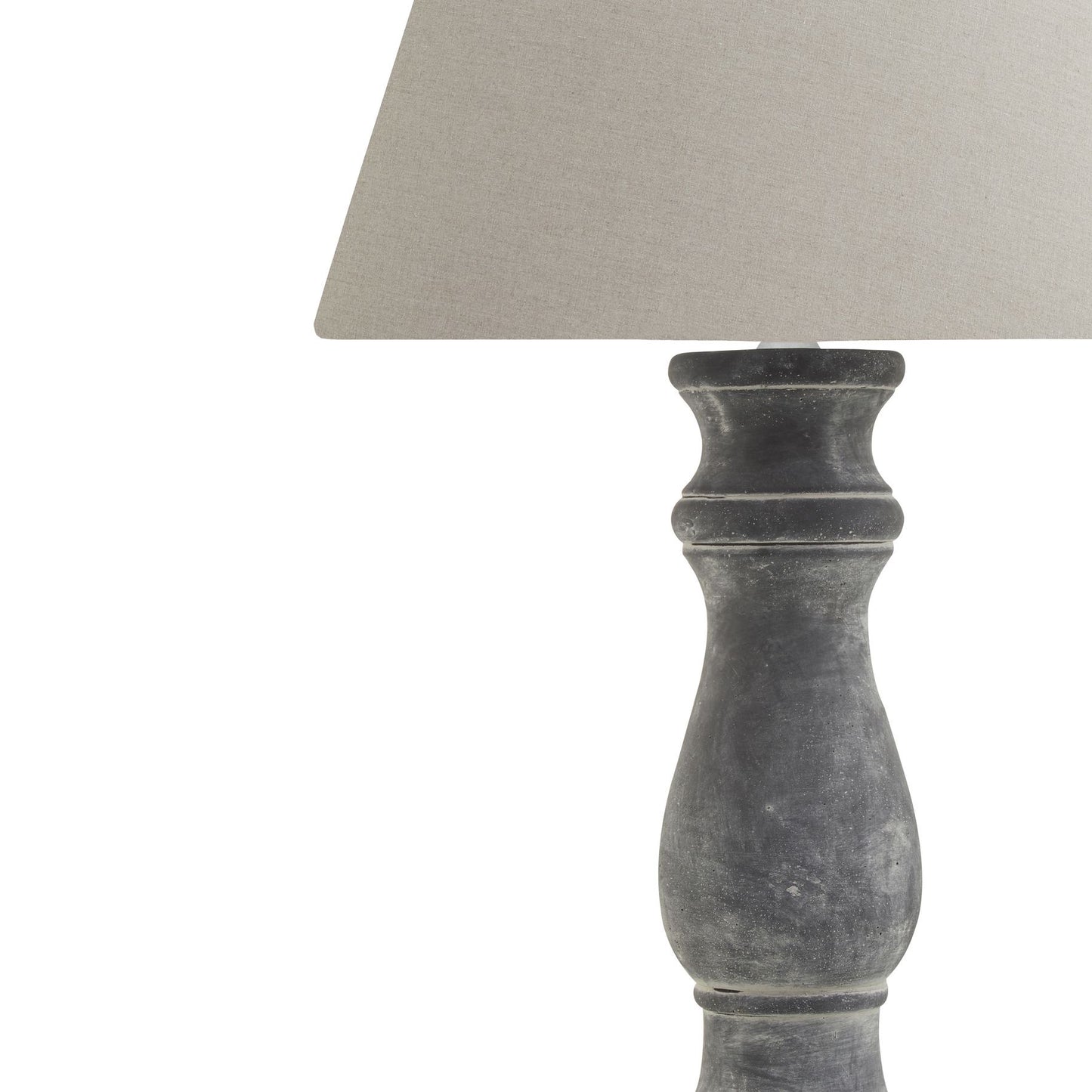 Amalfi Grey Table Lamp With Linen Shade