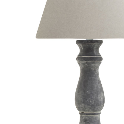 Amalfi Grey Table Lamp With Linen Shade