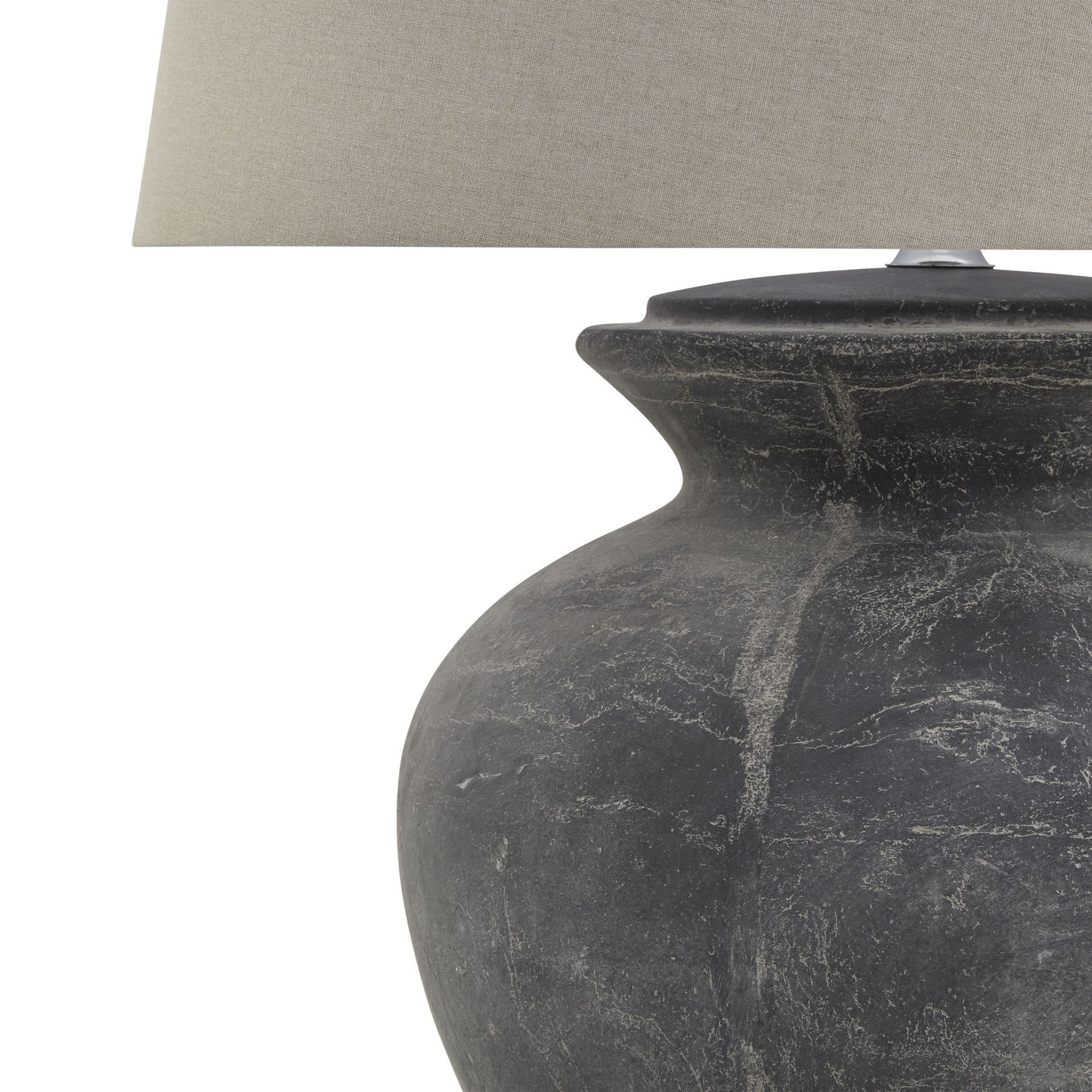 Amalfi Grey Table Lamp With Linen Shade