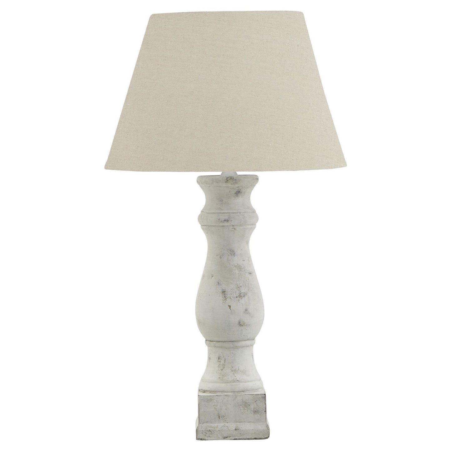 Darcy Antique White Table Lamp With Linen Shade