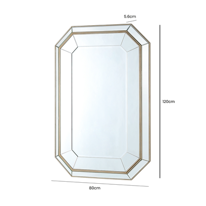 Lucca 120cm Champagne Wall Mirror