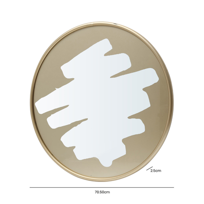 70.5cm Gold Round Wall Mirror