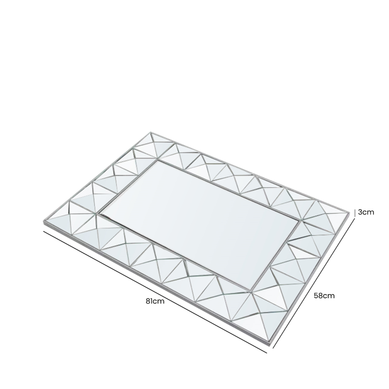 58x81 3D Frame Wall Mirror