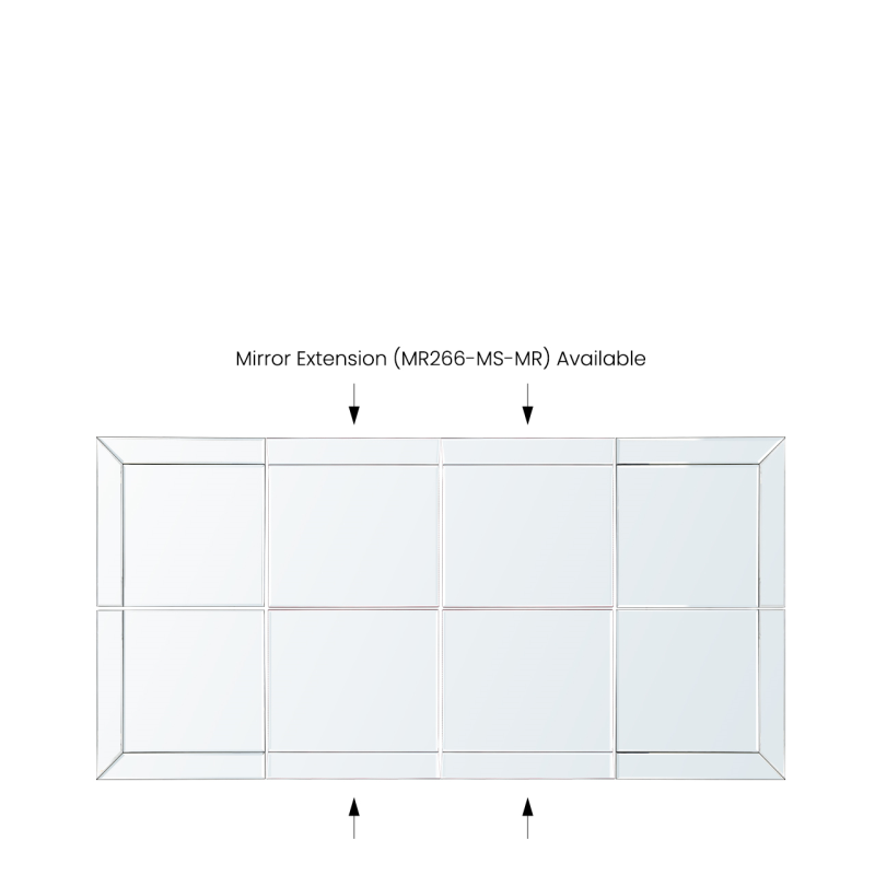 50x50 Set Of 4 Mirror Panels Wall Mirror