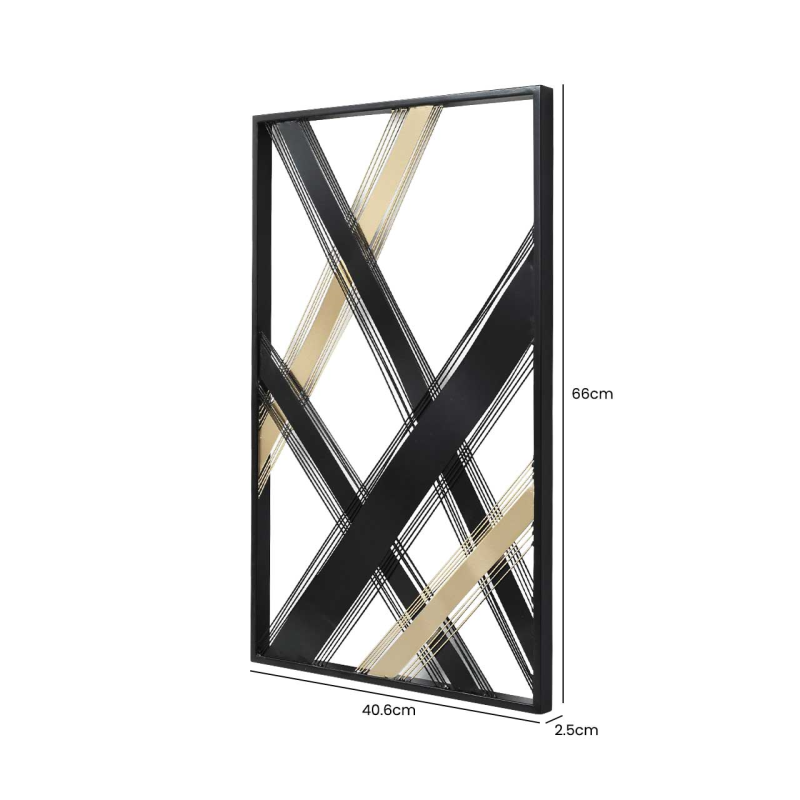 66cm Black and Gold Wall Decoration