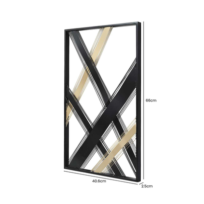 66cm Black and Gold Wall Decoration