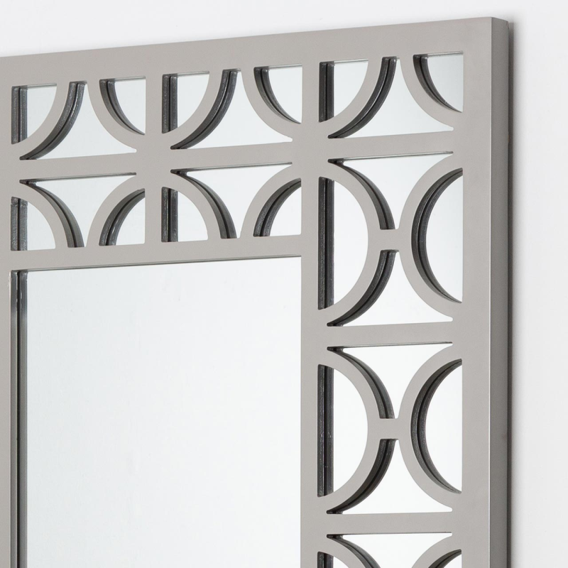 Torino Grey Wood Rectangular Wall Mirror