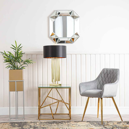 Azaria Gold Metal End Table