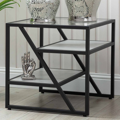 Ibarra Black and Grey End Table