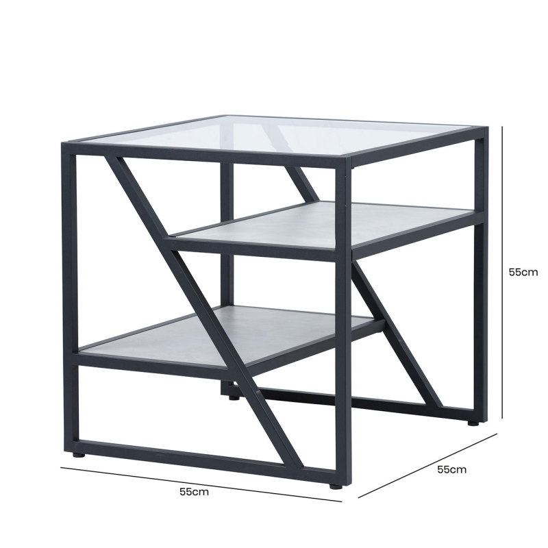 Ibarra Black and Grey End Table