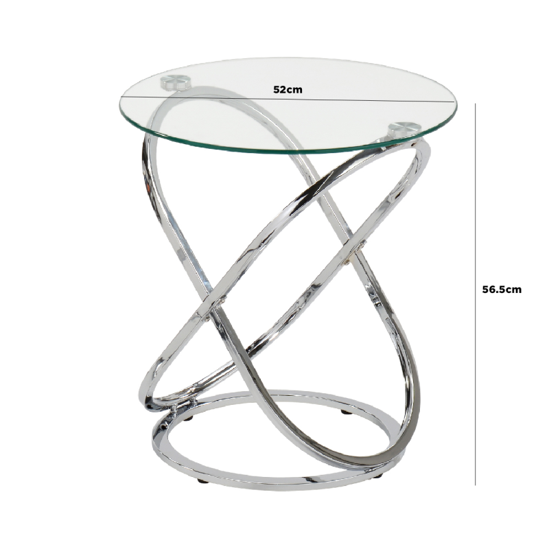 Rizzo Chrome End Table