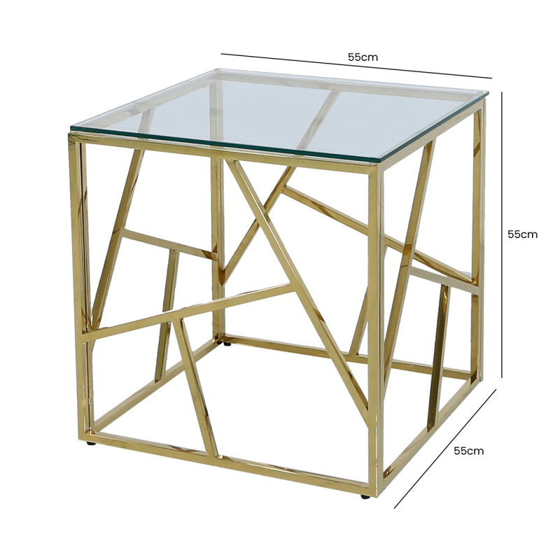 Azaria Gold Metal End Table