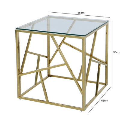 Azaria Gold Metal End Table