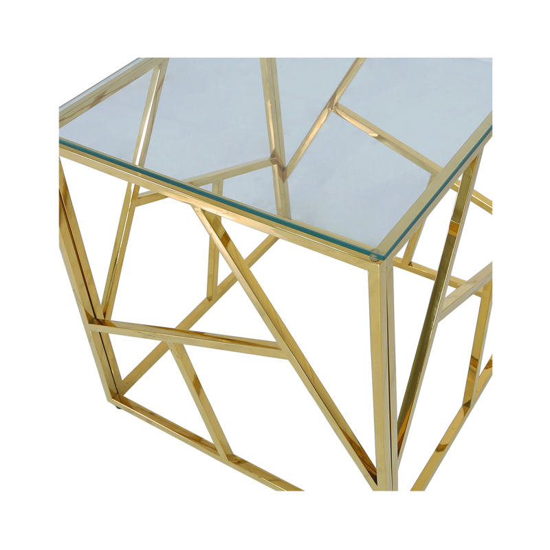 Azaria Gold Metal End Table