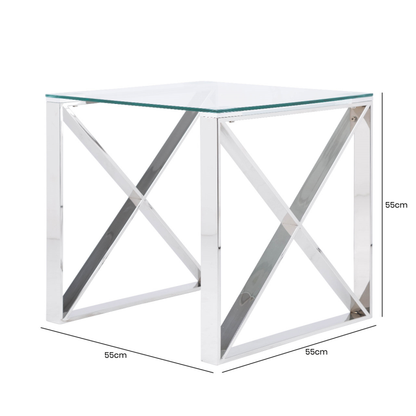 Zenith Stainless Steel End Table