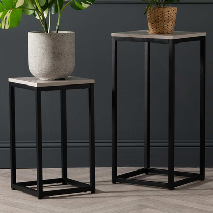 Page Set of 2 Plant Stand Summer Grey