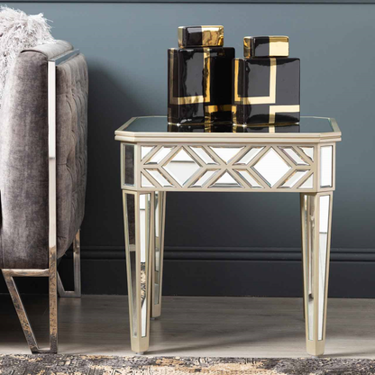 Becca 55cm Mirror End Table