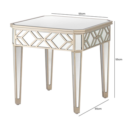 Becca 55cm Mirror End Table