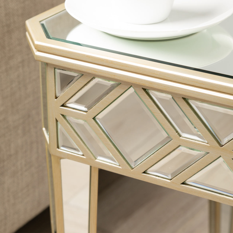 Becca 55cm Mirror End Table