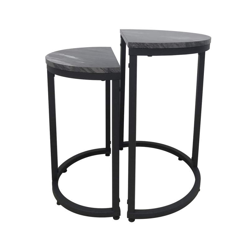 Alore Set of 2 Half Moon Black Nest Table