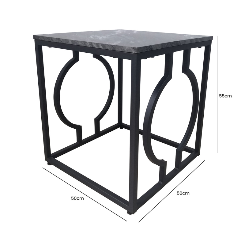 Alore Black Metal End Table