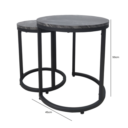 Alore Set of 2 Black End Table