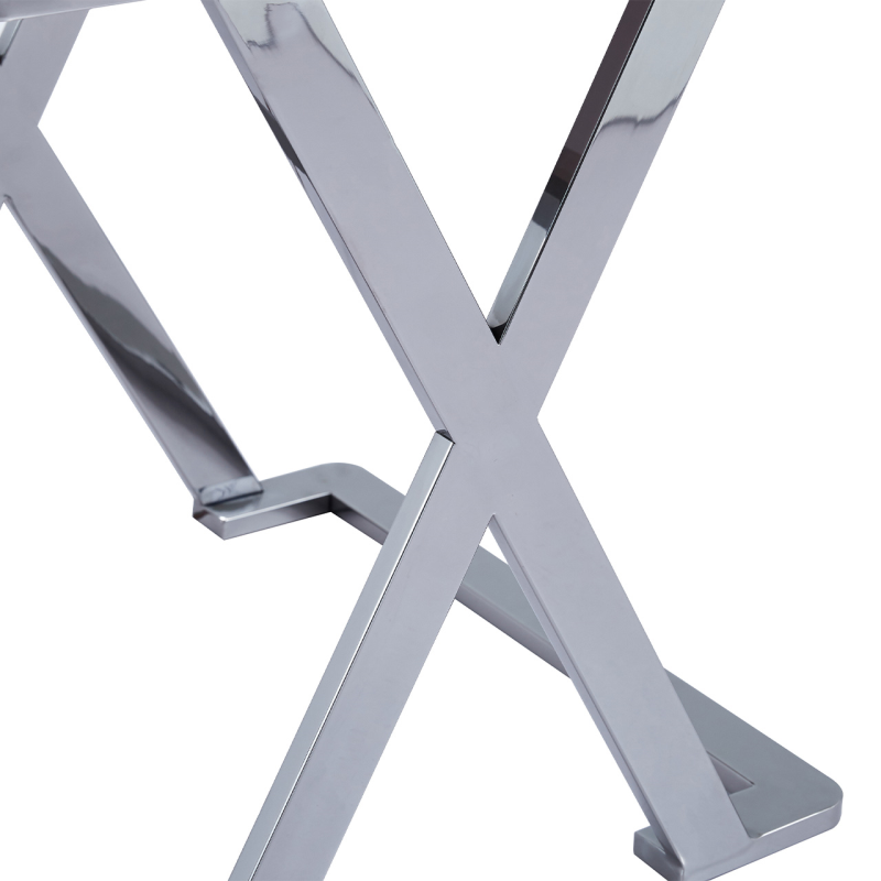 Axel Grey Gunmetal with Smoke Glass End Table