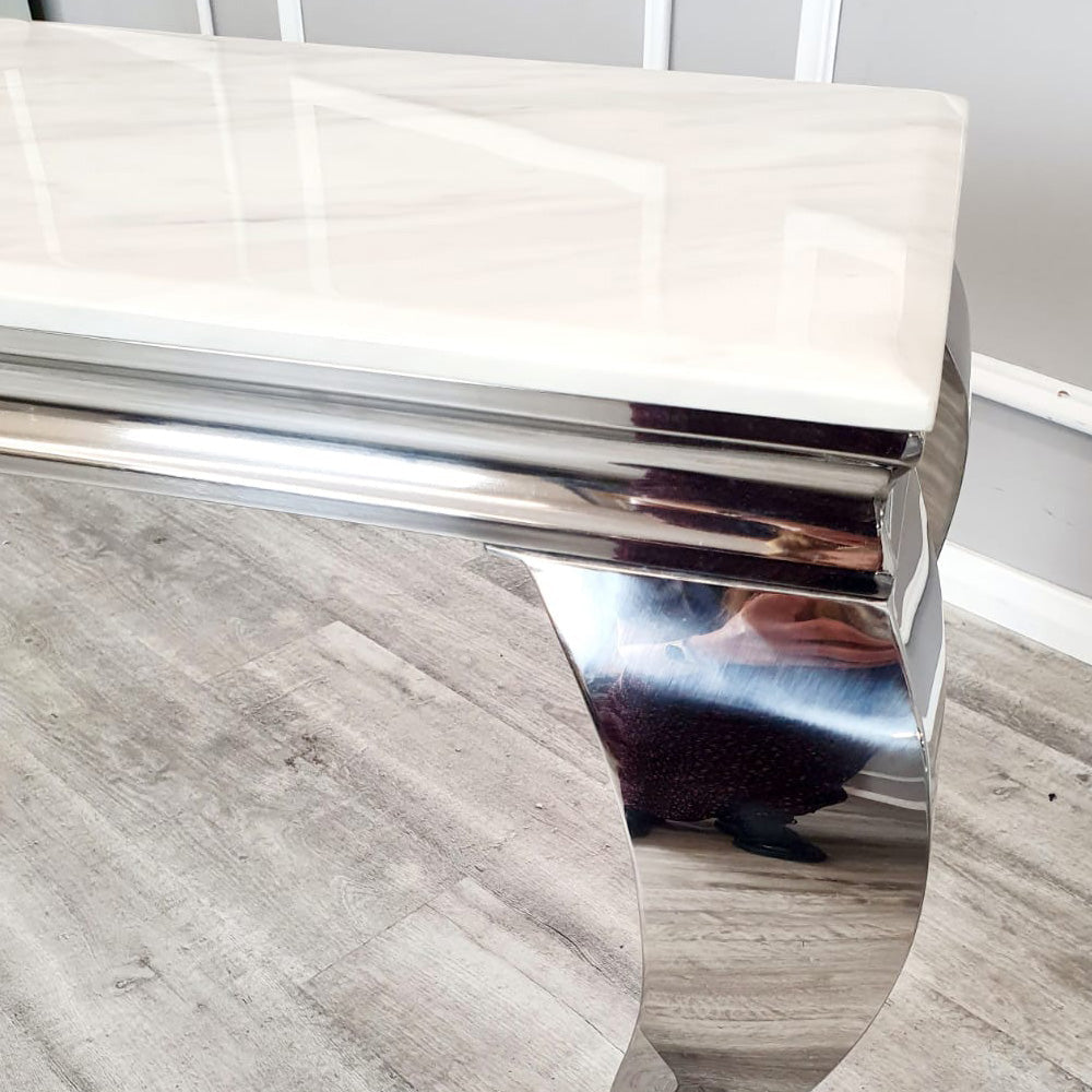 Louis Chrome Console Table