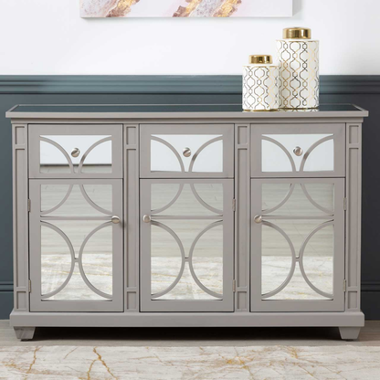 Torino Grey Wood 3 Drawer and 3 Door Sideboard