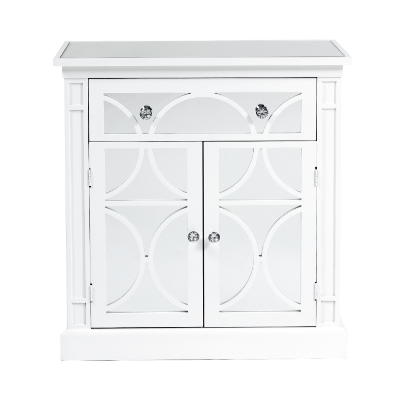 Torino White Wood 1 Drawer 2 Door Sideboard