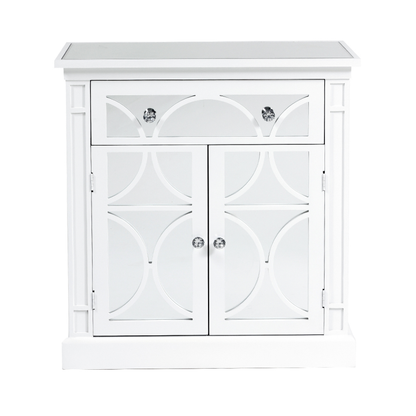 Torino White Wood 1 Drawer 2 Door Sideboard