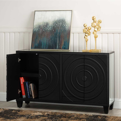 Cirque 4 Door Sideboard Black