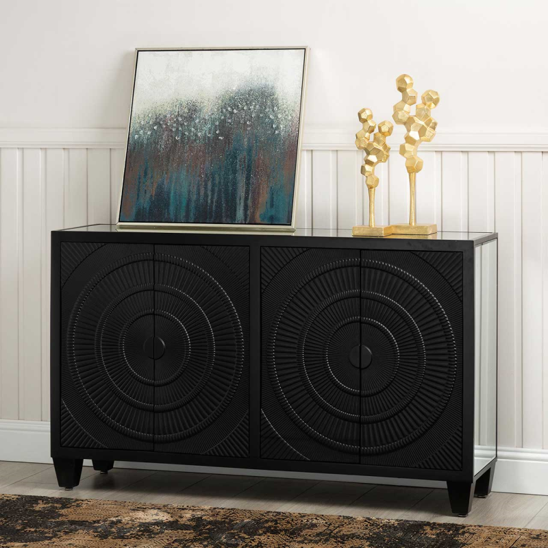 Cirque 4 Door Sideboard Black