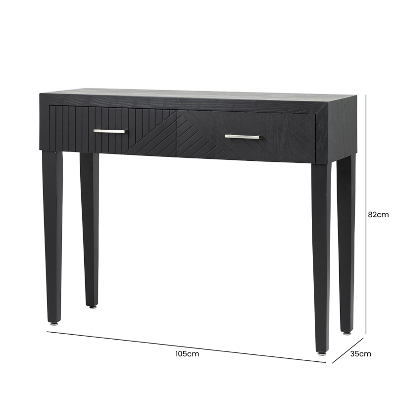 Solano Black Console Table