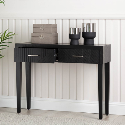 Solano Black Console Table