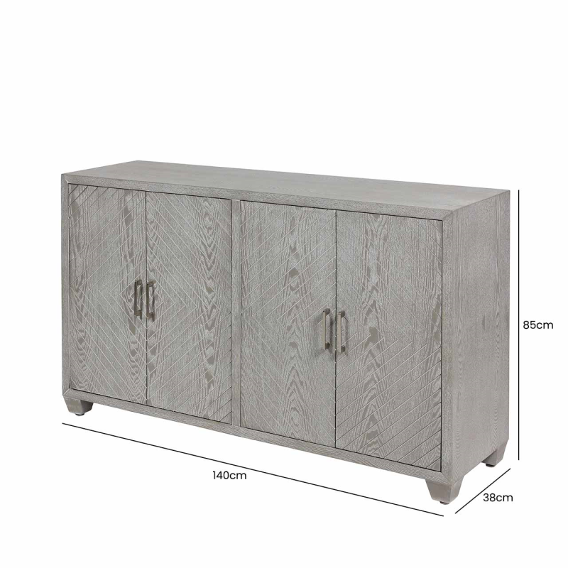 Venus 4 Door Sideboard Grey