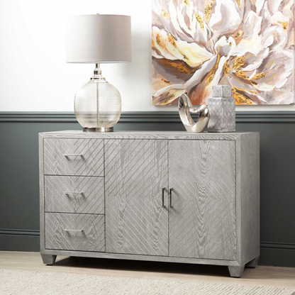 Venus 3 Drawer 2 Door Sideboard Grey