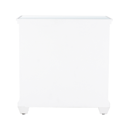 Torino White Wood 3 Drawer Side Cabinet