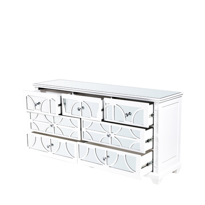 Torino White Wood 7 Drawer Chest