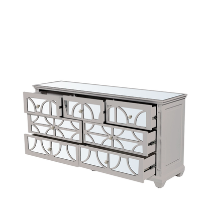 Torino Grey Wood 7 Drawer Chest